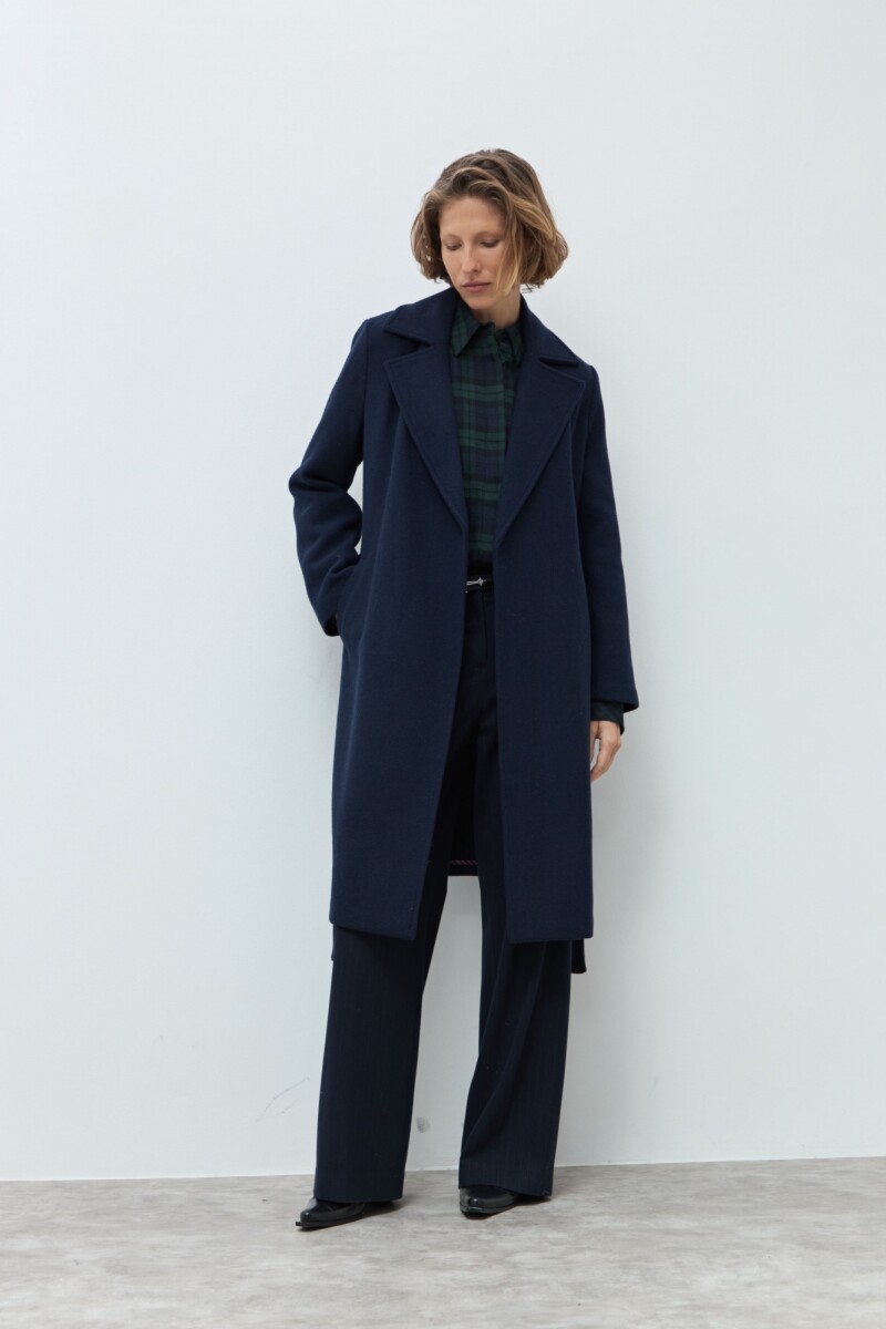 Tapado con solapa azul marino