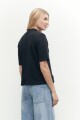 Media polera manga corta negro