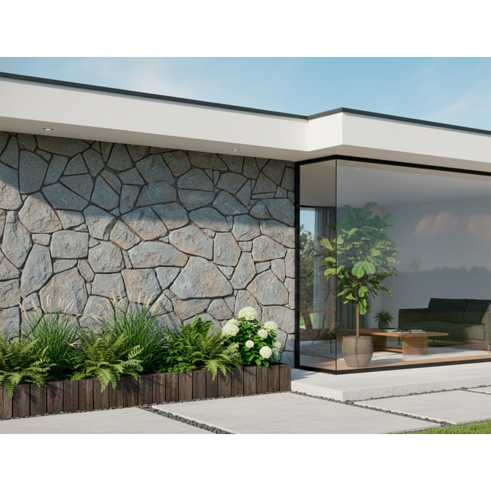 Revestimiento para exterior de poliuretano imitación piedra /  placa de 160x87 cm Revestimiento Para Exterior De Poliuretano Imitación Piedra /  Placa De 160x87 Cm