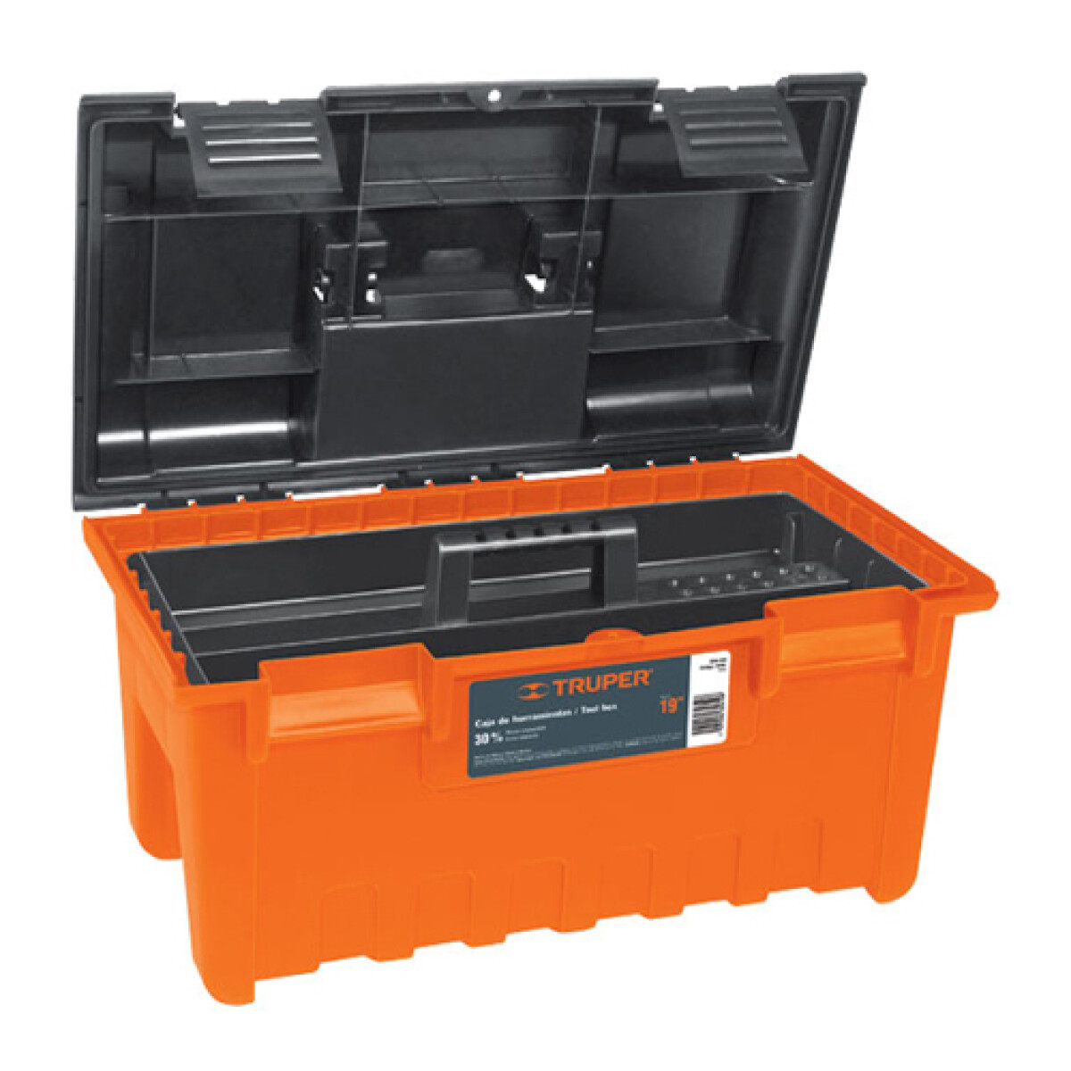 CAJA HERRAMIENTAS (48X27X25) POLIPROPILENO GRIS TRUPER CHA-19N - N/a 