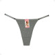 Tanga Colaless Ajustable De Algodón Gris Talla L-XL