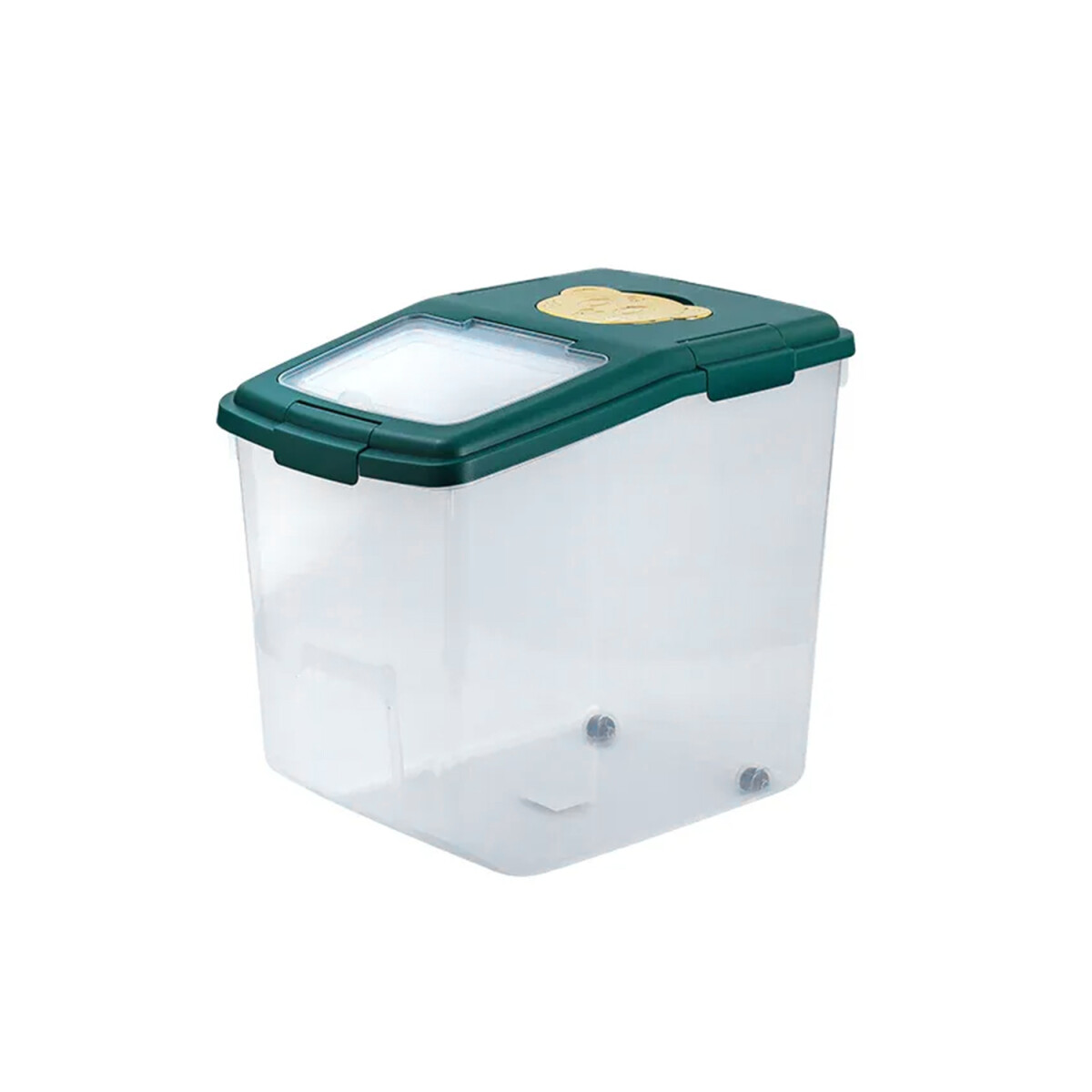 Contenedor Racion Comida Transportador Anti Humedad Ruedas - Variante Color Verde 
