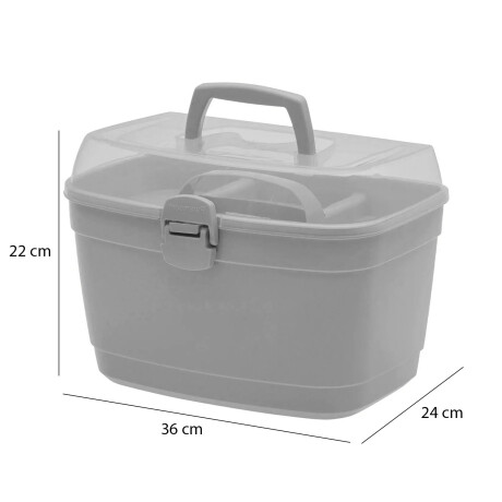 Caja Plástica Organizador Multiuso Grande Bandeja Divisoria Celeste