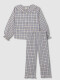 Pijama De Cuadro Vichy Gris Azulado