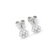 Caravanas En Oro 18K Blanco Y Brillantes Caravanas En Oro 18K Blanco Y Brillantes