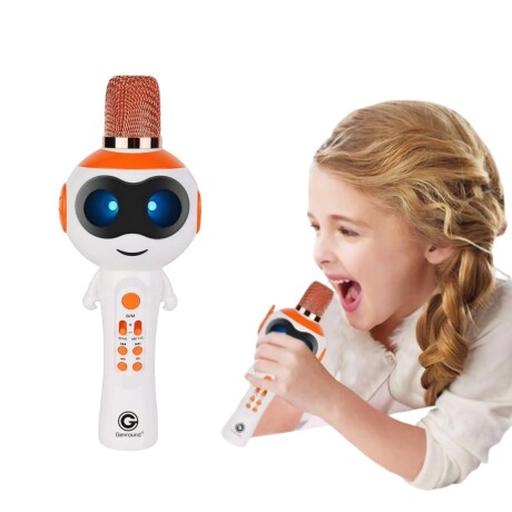 MICROFONO CON PARLANTE Y LUCES INFANTIL DISEÑO ROBOT MICROFONO CON PARLANTE Y LUCES INFANTIL DISEÑO ROBOT