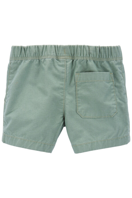 Short de lona, con cordón, verde Sin color