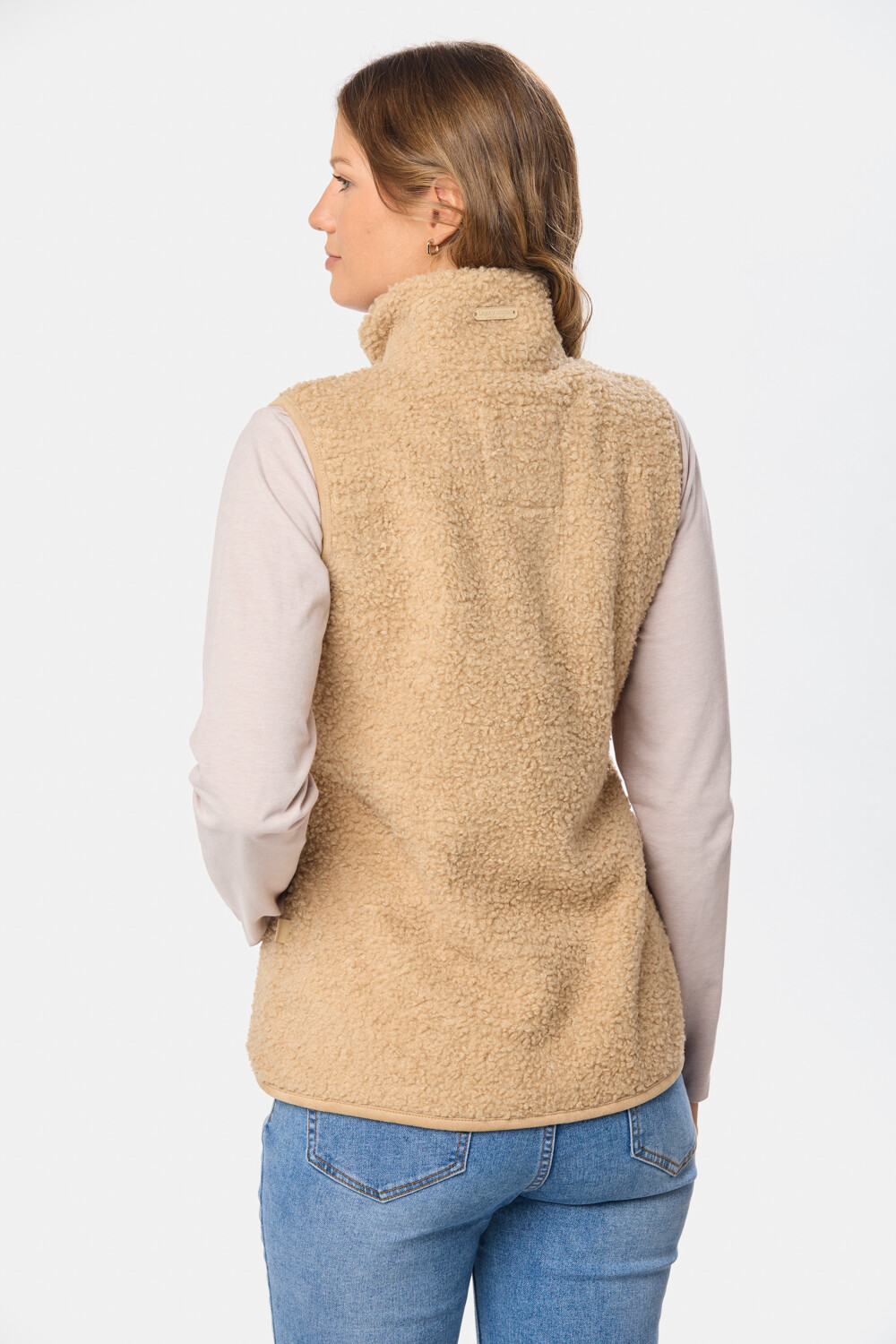 CHALECO TEJIDO CORDERITO Beige