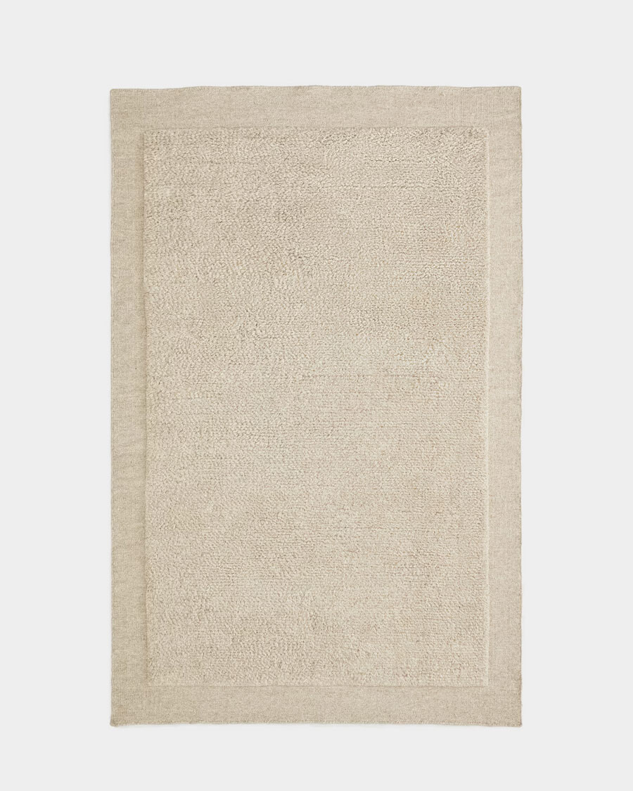 Alfombra Marely de lana beige 200 x 300 cm. Alfombra Marely de lana beige 200 x 300 cm.