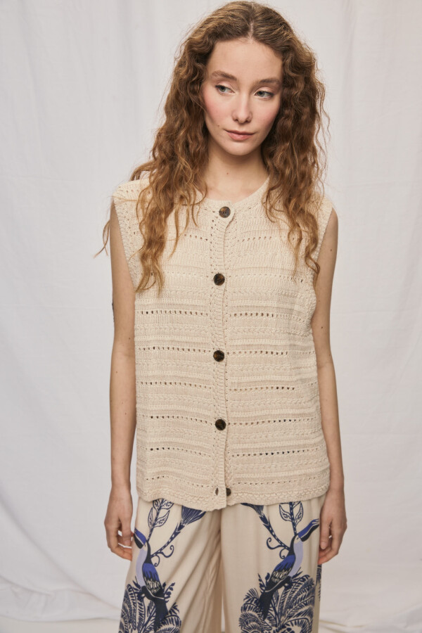 CHALECO IMAN Beige
