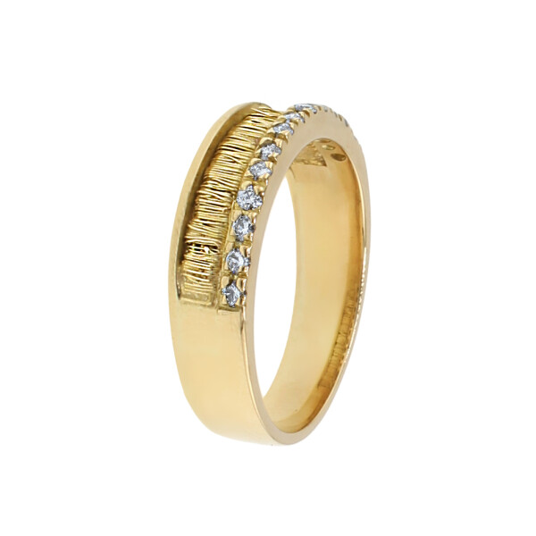 Anillo nido de luz en oro amarillo 18k con brillantes Anillo nido de luz en oro amarillo 18k con brillantes