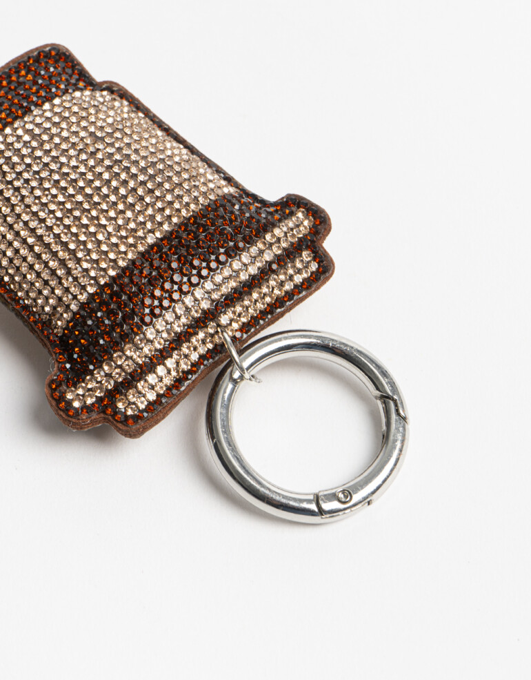Llavero Strass Llavero Y Bag Charm Café Shiny - Combinacion Bicolor