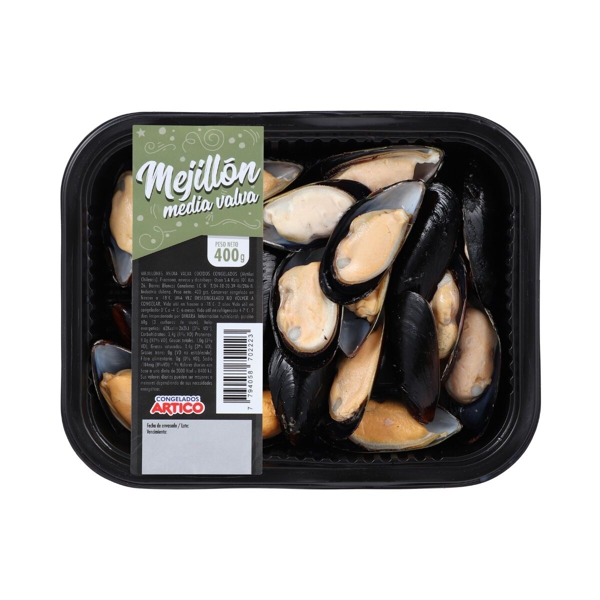 Mejillon Media Cascara Chileno - 400 Grs 