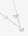 Collares Cortos Color Collar Corto Multidijes Bañado En Plata - Plateado