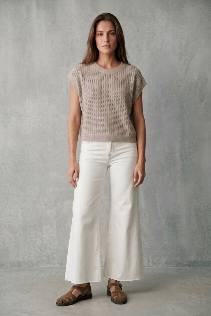 Chaleco Lurex Gris