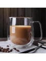 TAZA VIDRIO DOBLE FONDO PLATEADO