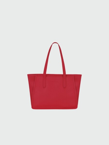 Longchamp -Cartera de cuero con gran capacidad, Le foulonné Rojo