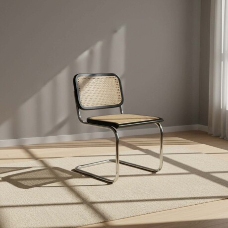 SILLA RATTAN-Y-MADERA NATURAL-BEIGE BAUHAUS