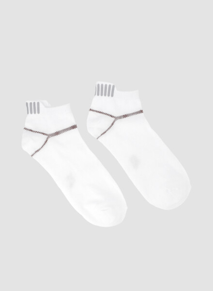 Ciclista deportiva elastico con estamapa reflectiva Blanco