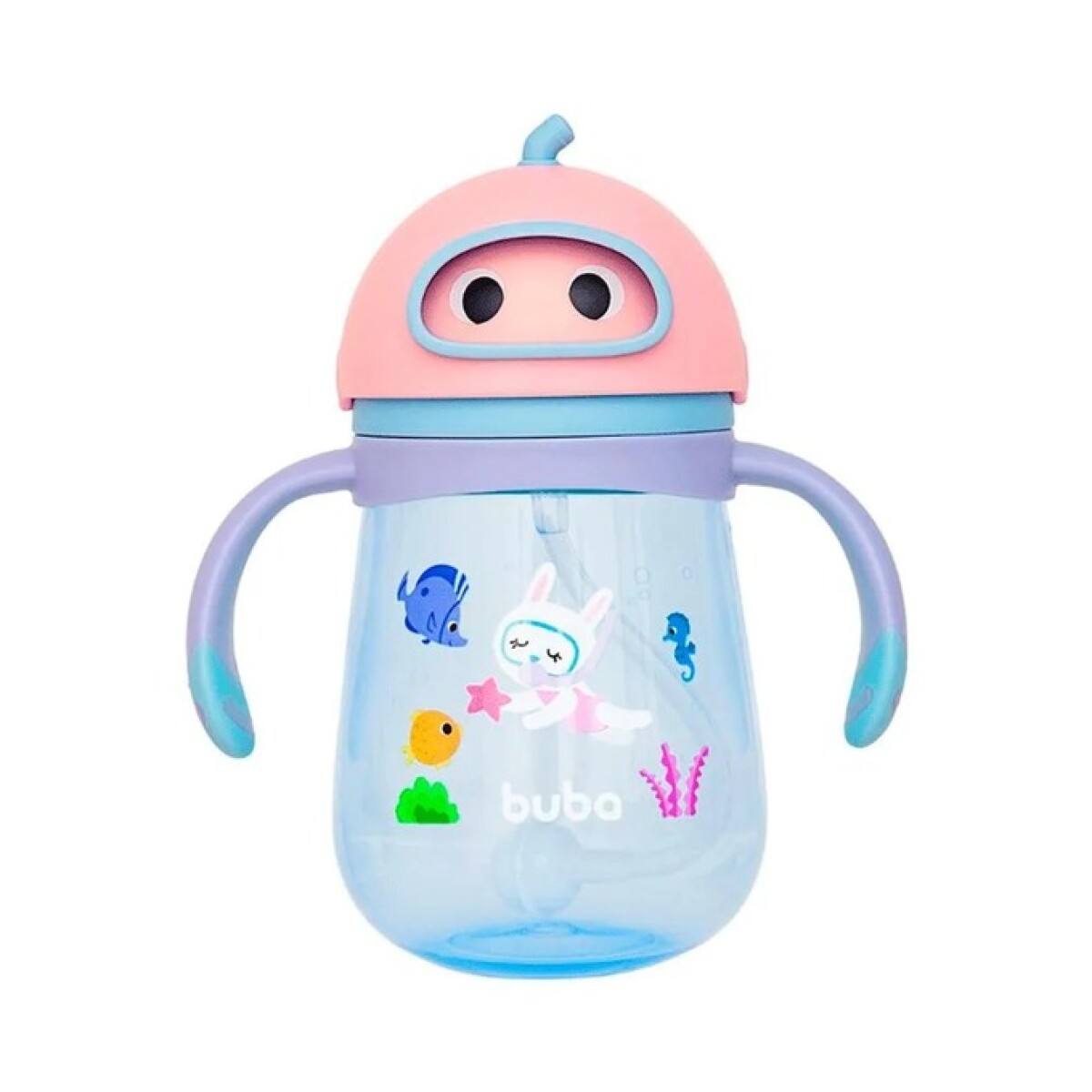 Vaso sorbito anti colicos BUBA fondo del mar - rosado 