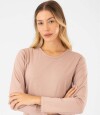 Remera algodón elastano Beige