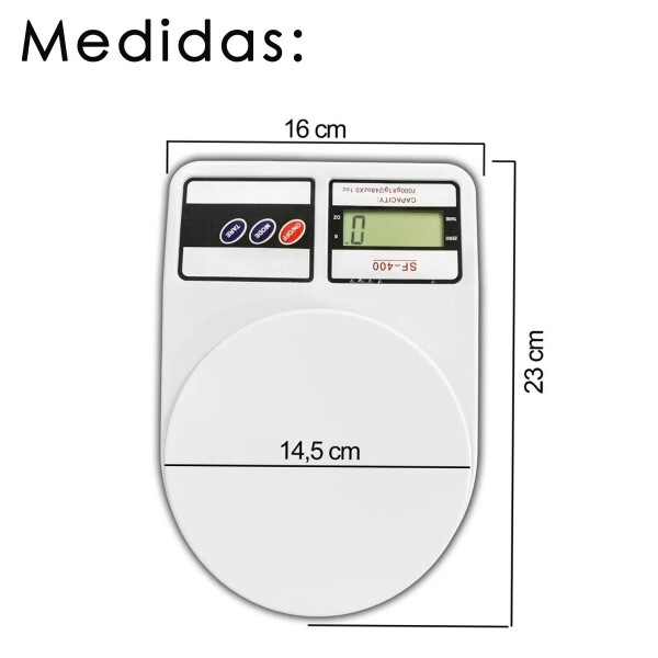 Balanza De Cocina Digital Precisión 1g Capacidad 10 kg Variante Color Blanco