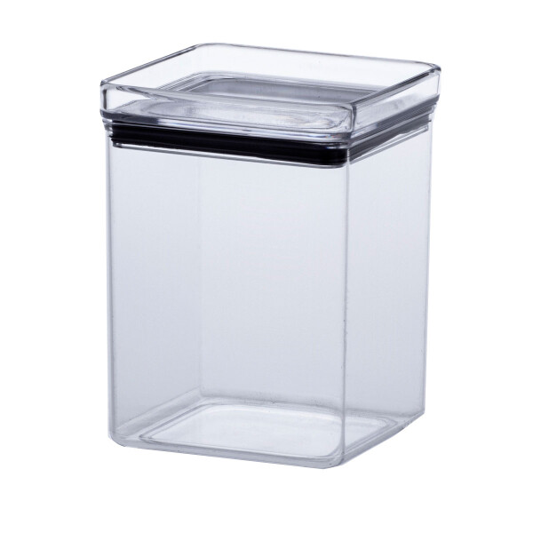 POTE HERMETICO LUMINI CUADRADO 1 LT TRANSPARENTE