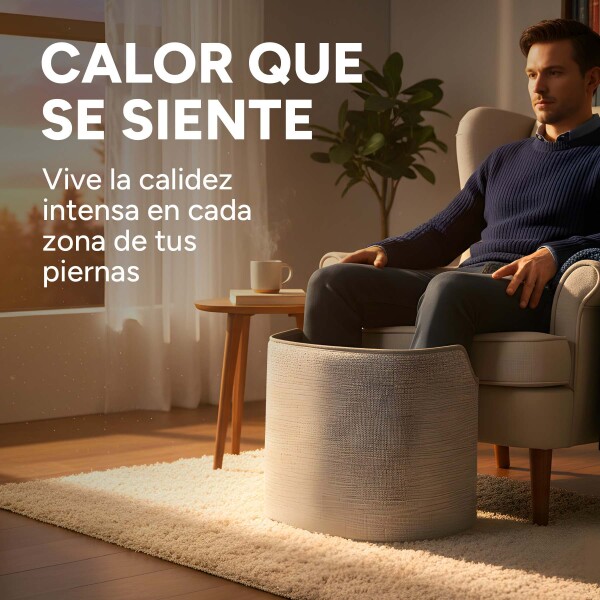 Calentador Plegable Eléctrico De Piernas 4 Velocidades Manta Color Gris