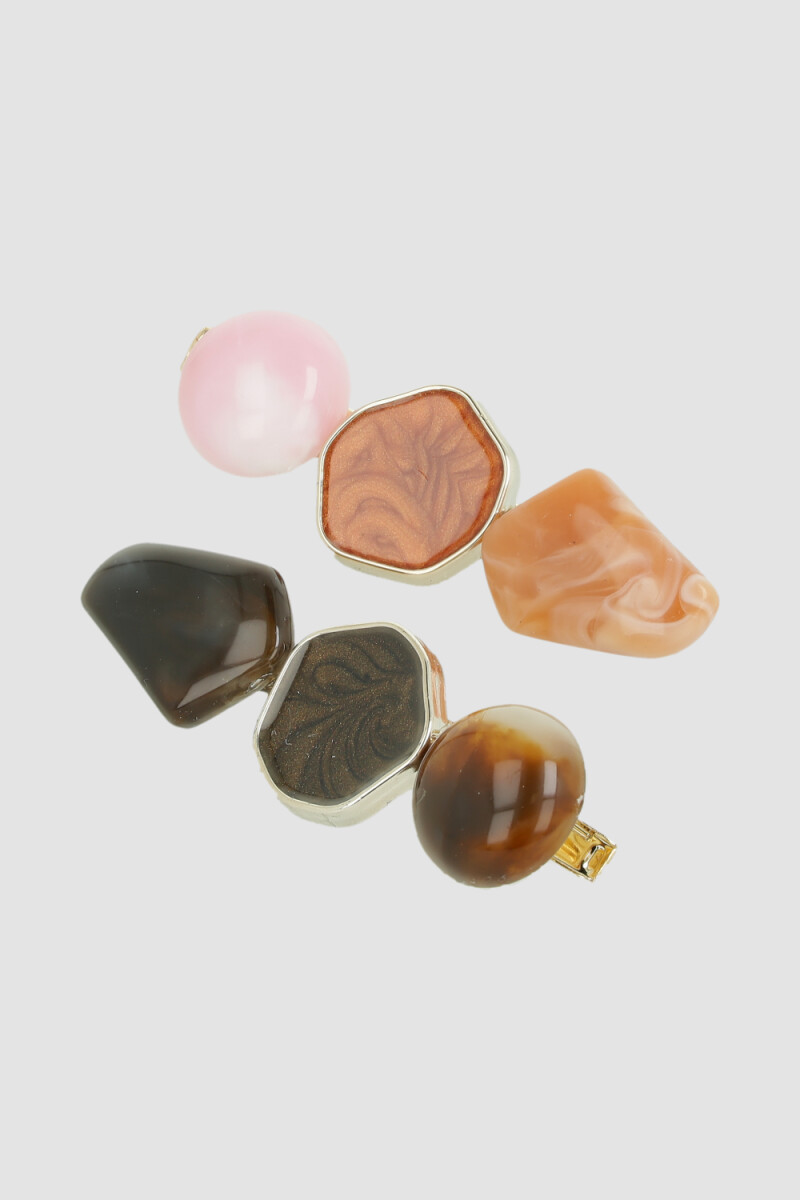 Set de 2 hebillas de pelo gemas Variante unica