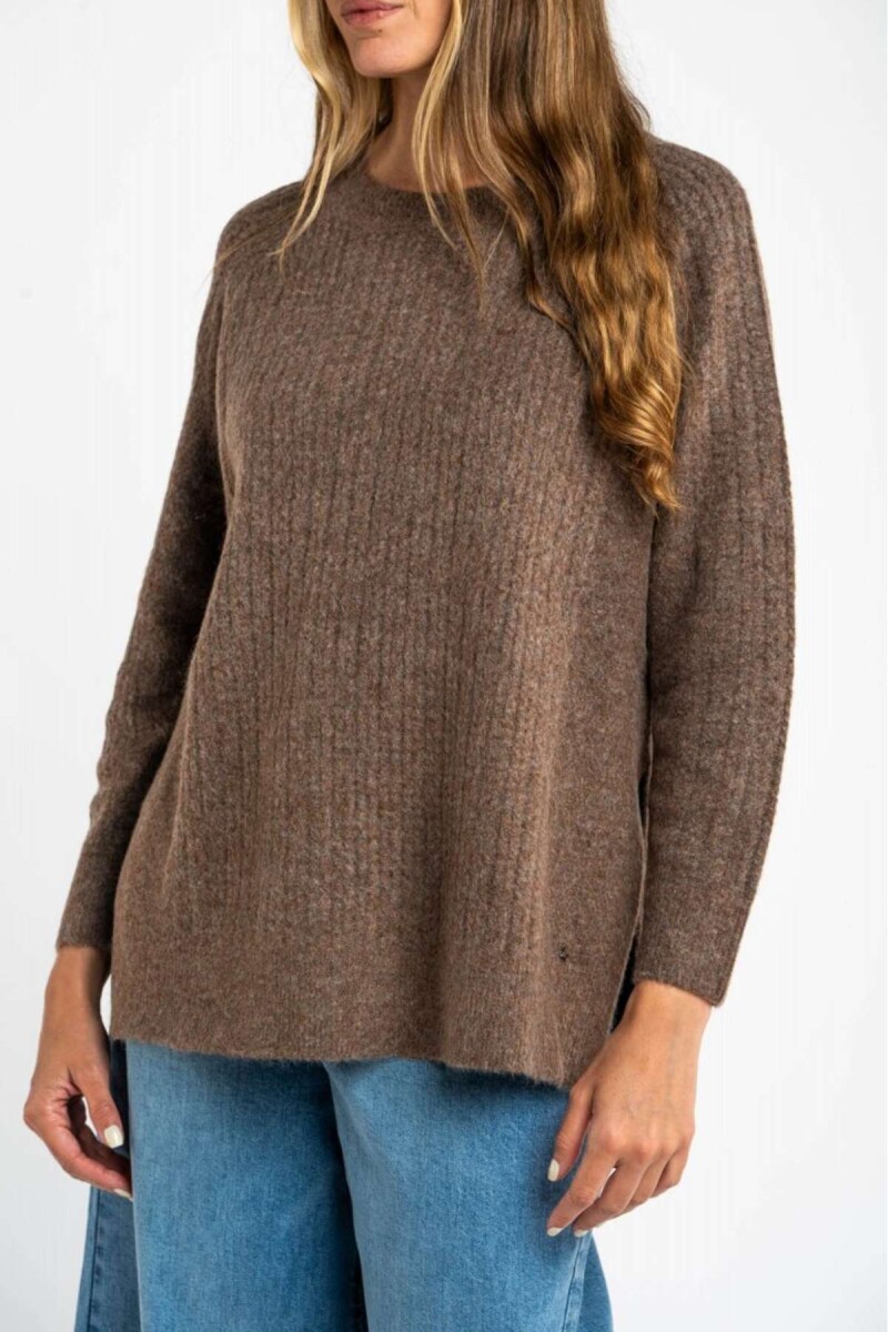 Sweater Texturado - Marron 