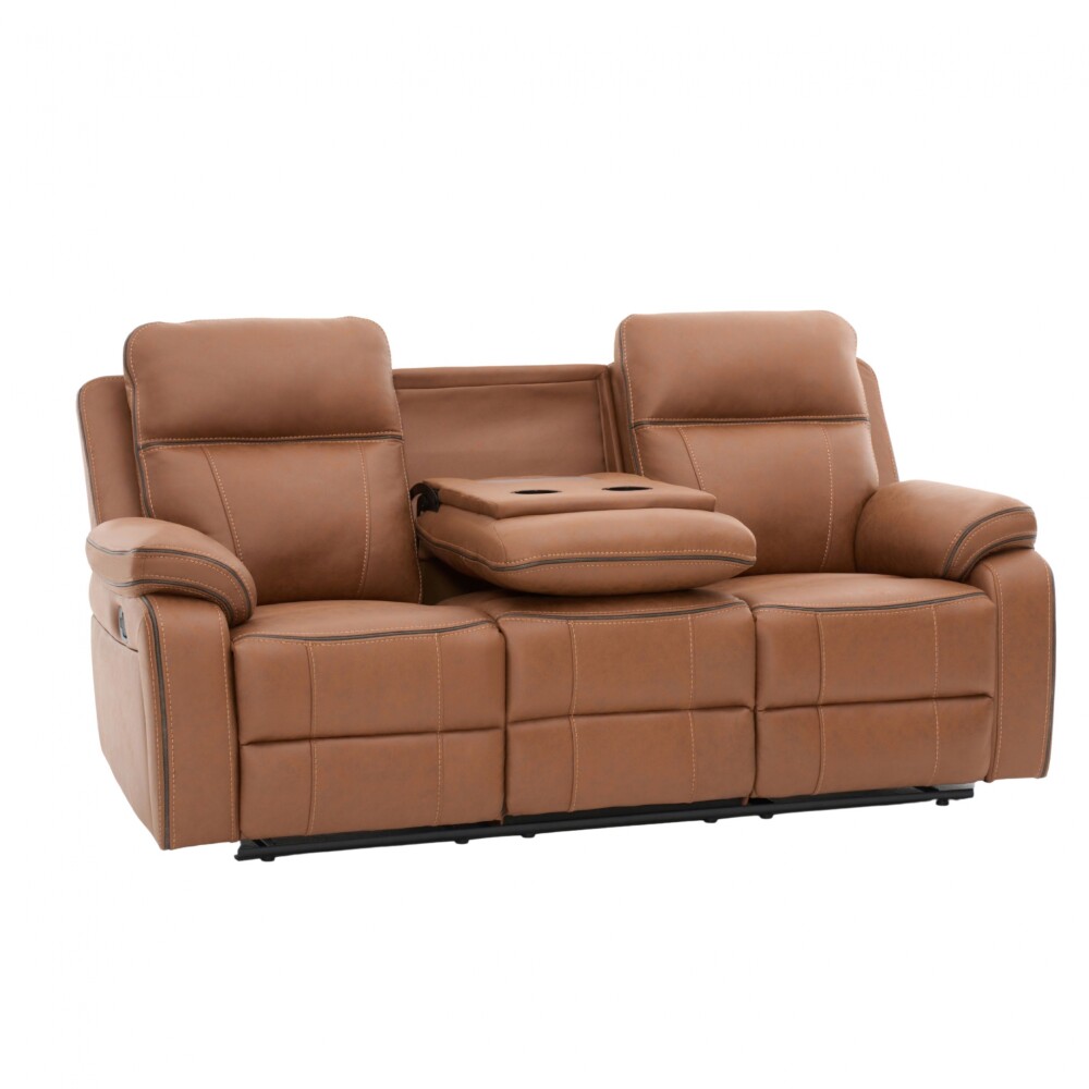Sillón Recliner Apollo - 3 Cuerpos Marrón Marrón