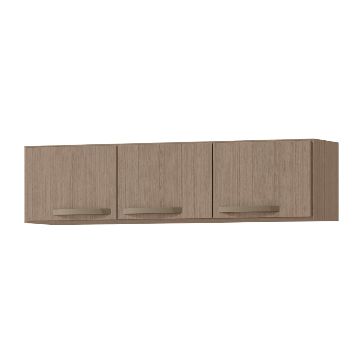 Aéreo Alacena Modular Tres Puertas Asas Polipropileno MX - MDP - Noce 