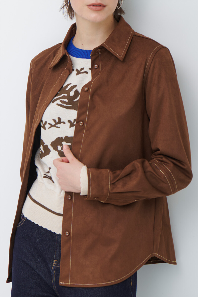 CAMISA SUEDE MARRON
