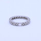 Anillo sin fin oro 18k blanco con brillantes engarce 4 puntas. Anillo sin fin oro 18k blanco con brillantes engarce 4 puntas.