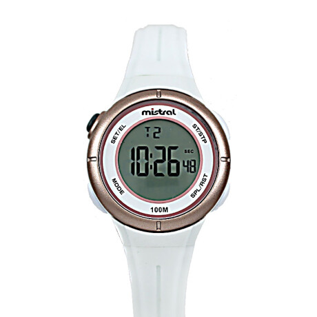 Reloj Mistral Deportivo Silicona Blanco 0