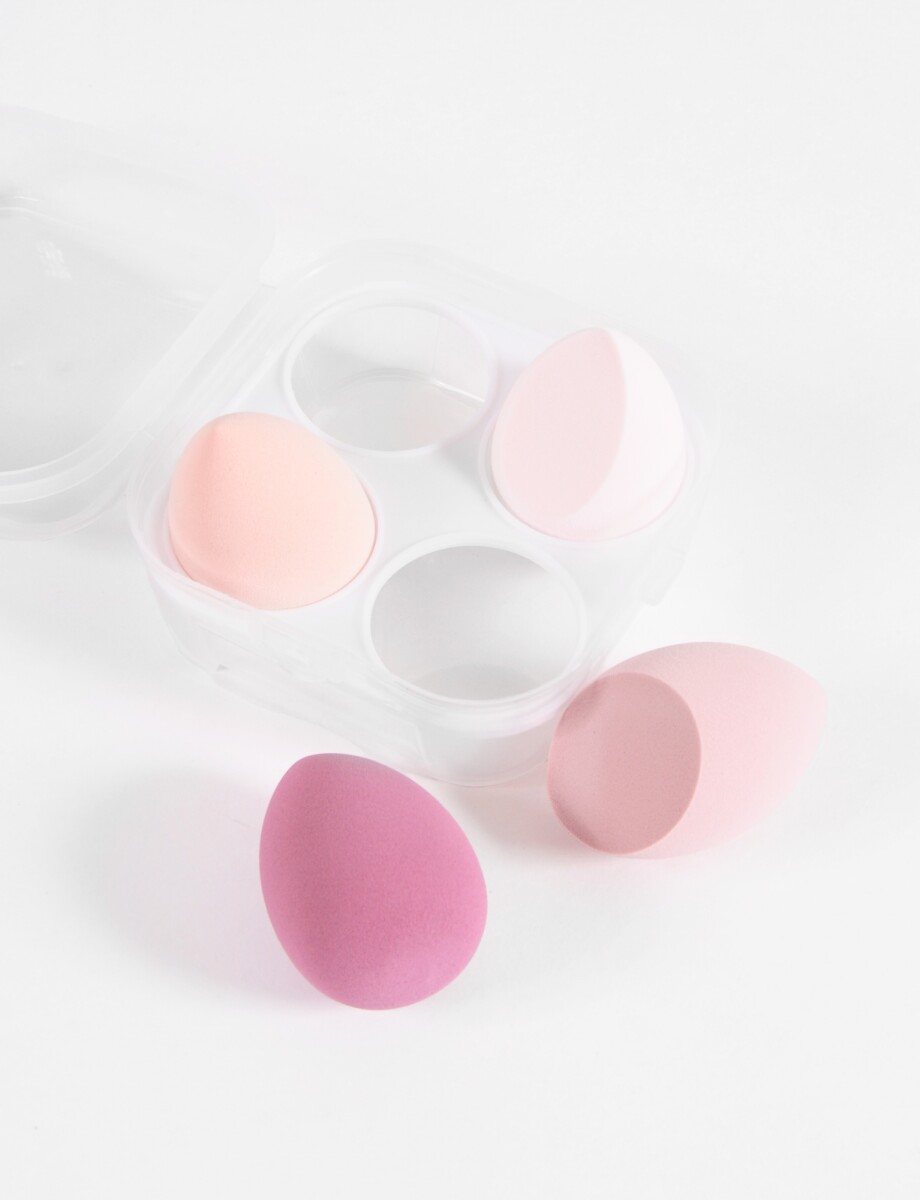Set de esponjas faciales make up - rosa 