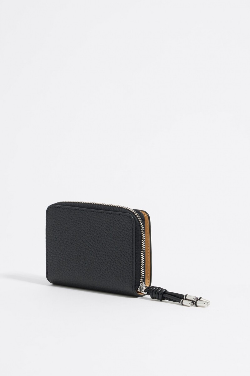 CARTERA SOLAPA PIEL Negro