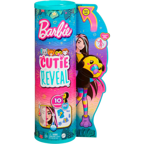 Muñeca Barbie Cutie Reveal Con Disfraz + Accesorios Barbie Tucan