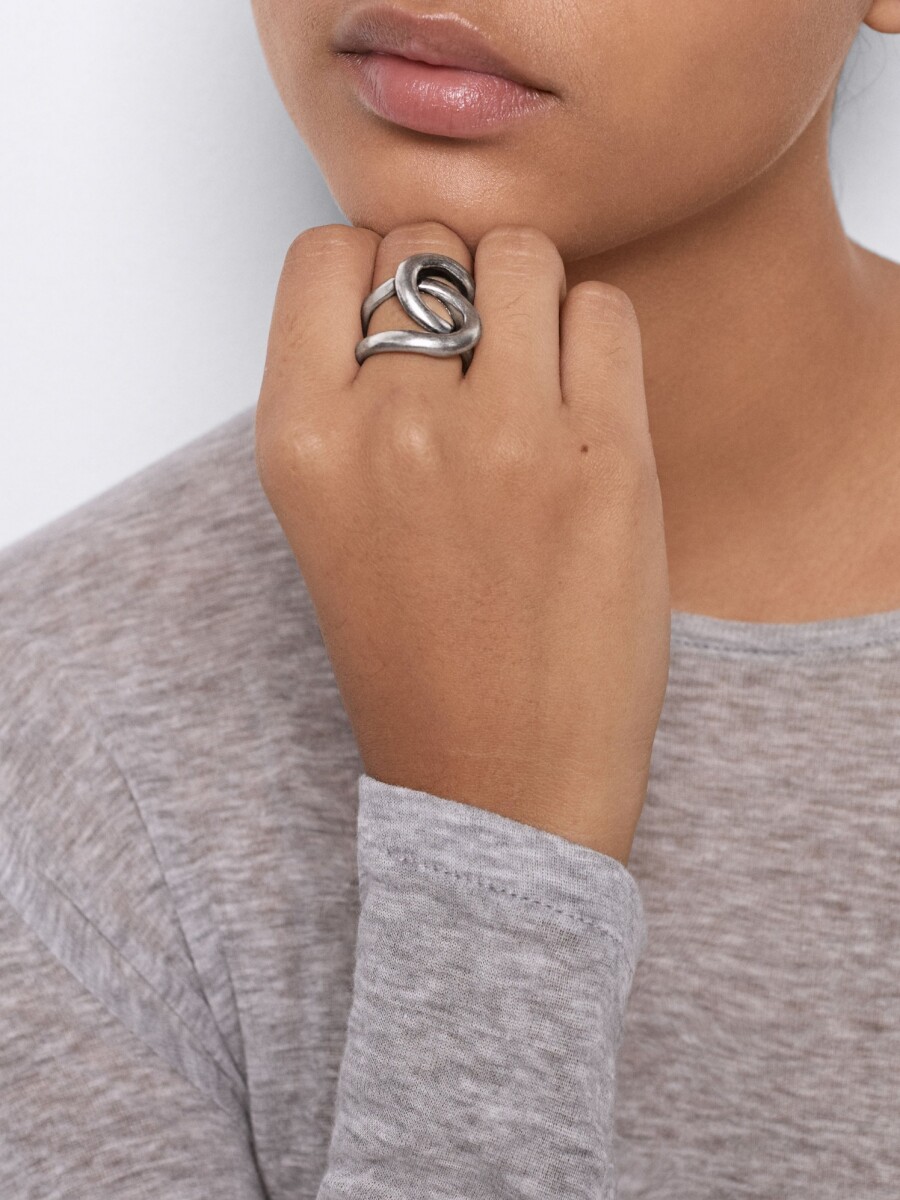 Anillo Dorado plateado