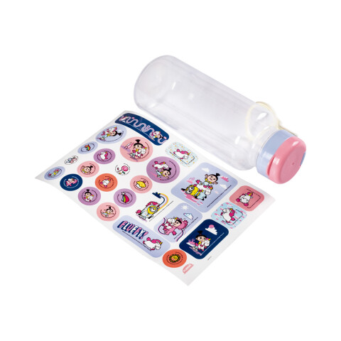 Botella Plástica Fun Minions 600 ml con Adhesivos U