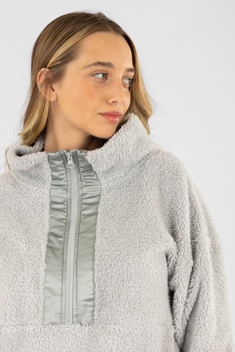 Sweater sherpa Gris