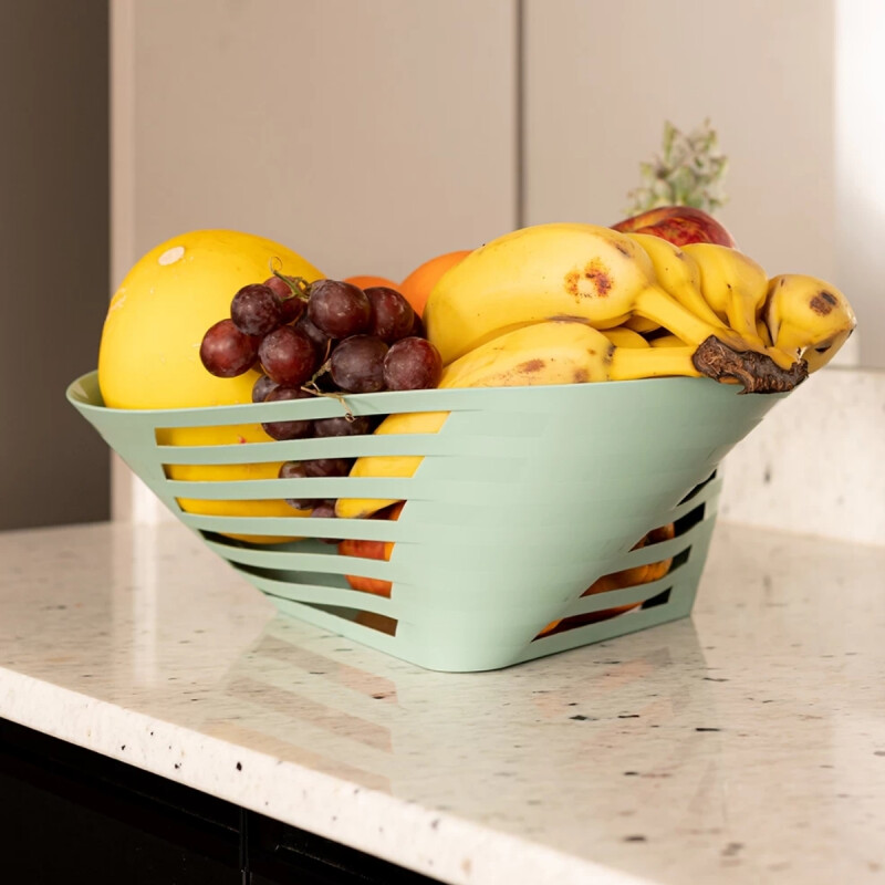 Frutero de mesa plástico VERDE MENTA