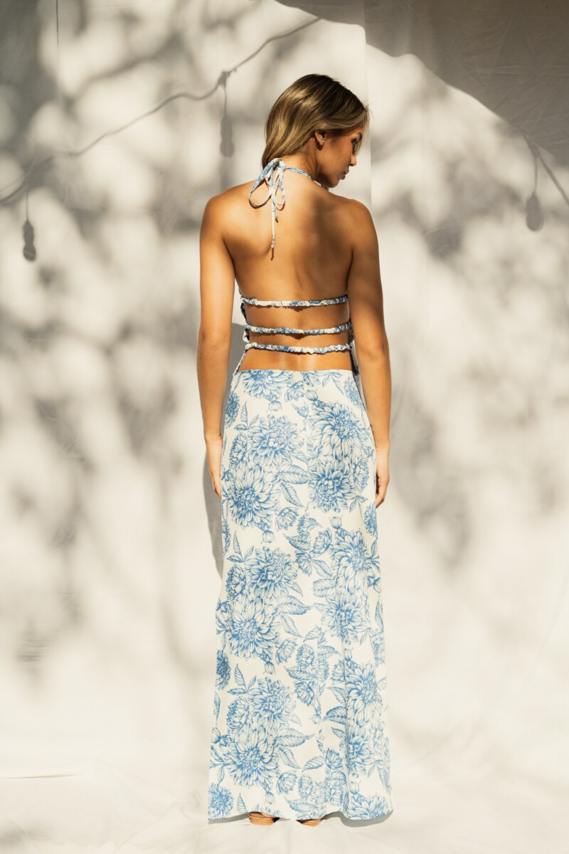 FALDA CARLOTTA BLUE FLORE FALDA CARLOTTA BLUE FLORE