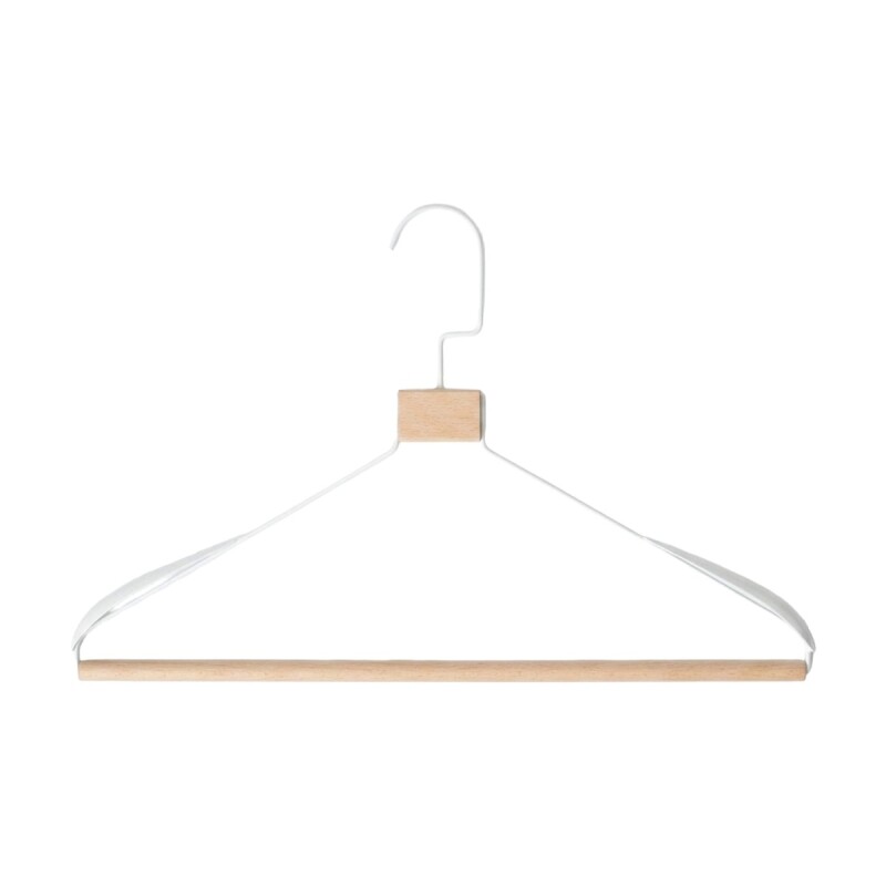 PERCHA MADERA/METAL BLANCO Unica