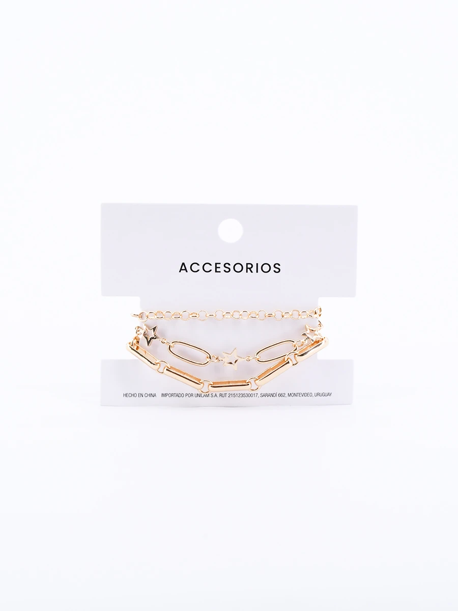 BRAZALETE SET X3 - DORADO 