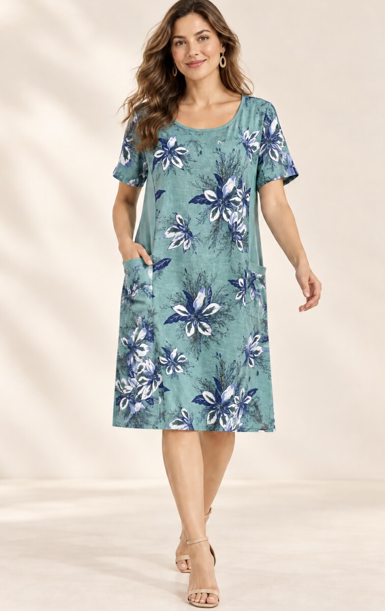 VESTIDO JEYLI - ESTAMPADO VERDE 