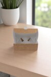 Caja masas flexi 1/4 kg 18x11,5x6,5 cm REVERSIBLE BLANCO MADERA