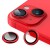 Vidrio Reforzado Para Cámara De iPhone 14 Borde Colores Color Variante Rojo