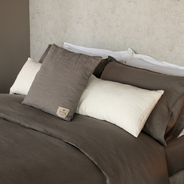 SÁBANA FRENCH FLAX LINEN Gris - QUEEN