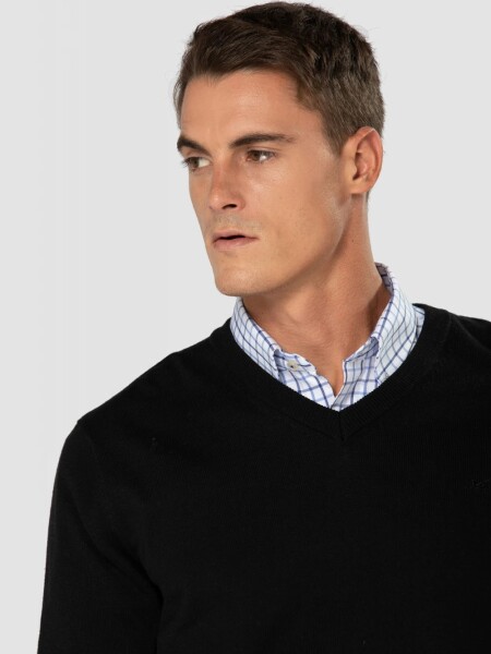 BUZO LEGACY 6564 ESC.V LISO NEGRO